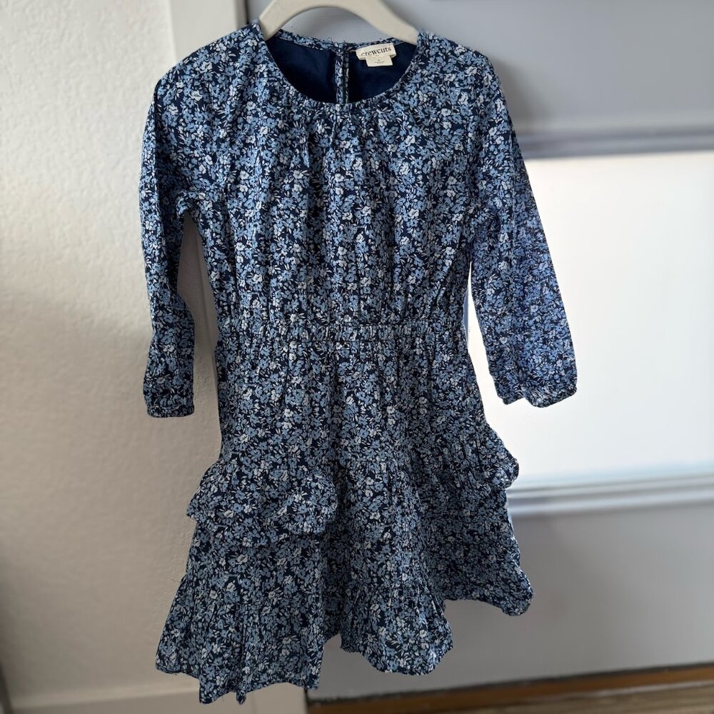 Crewcuts Blue Floral Dress – Size 4T